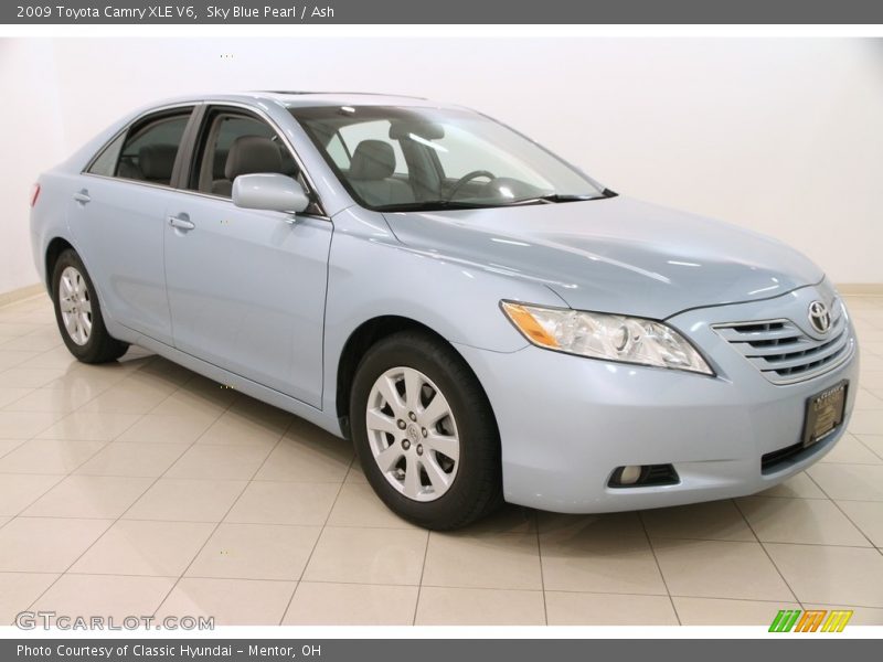 Sky Blue Pearl / Ash 2009 Toyota Camry XLE V6