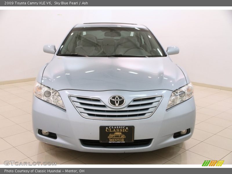 Sky Blue Pearl / Ash 2009 Toyota Camry XLE V6
