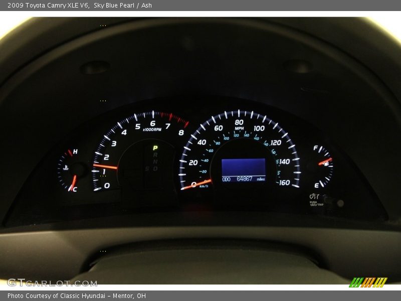 Sky Blue Pearl / Ash 2009 Toyota Camry XLE V6