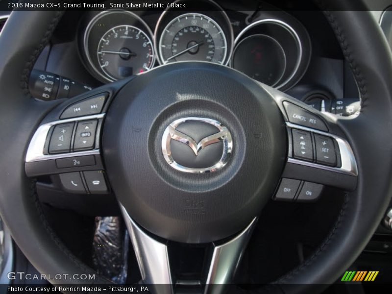 Sonic Silver Metallic / Black 2016 Mazda CX-5 Grand Touring