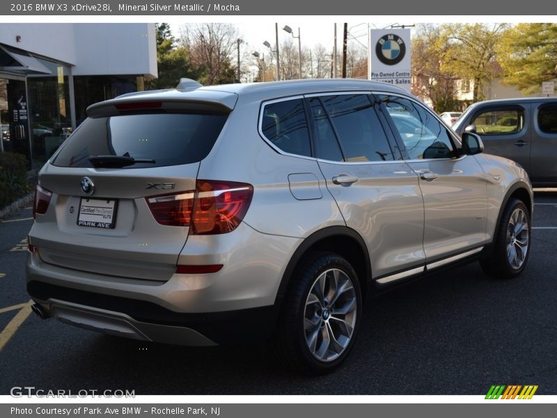 Mineral Silver Metallic / Mocha 2016 BMW X3 xDrive28i
