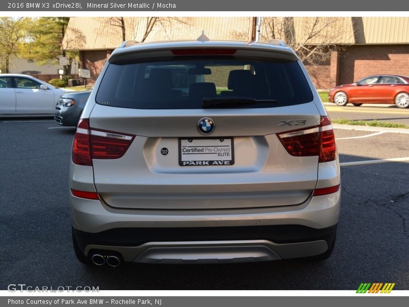 Mineral Silver Metallic / Mocha 2016 BMW X3 xDrive28i
