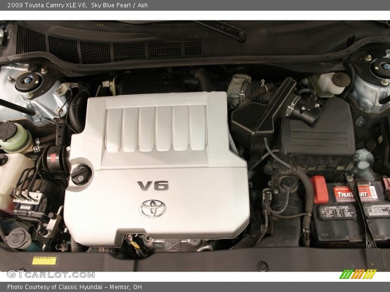 Sky Blue Pearl / Ash 2009 Toyota Camry XLE V6