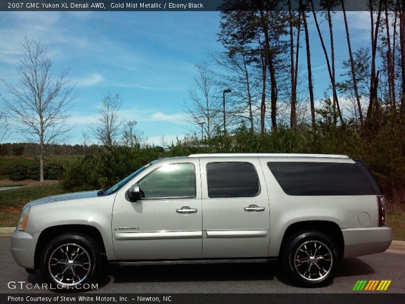 Gold Mist Metallic / Ebony Black 2007 GMC Yukon XL Denali AWD