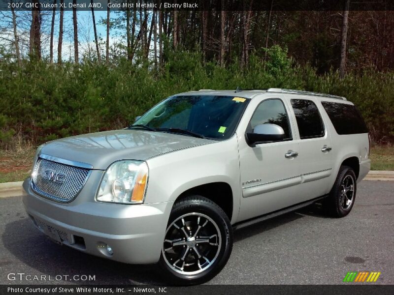 Gold Mist Metallic / Ebony Black 2007 GMC Yukon XL Denali AWD