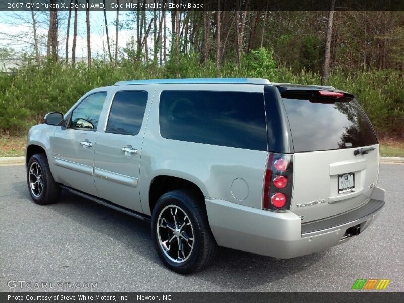 Gold Mist Metallic / Ebony Black 2007 GMC Yukon XL Denali AWD