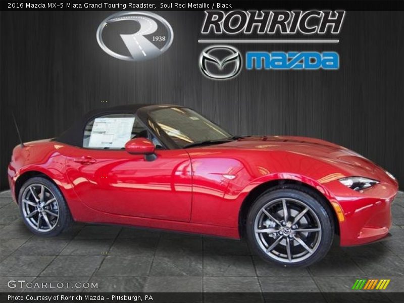 Soul Red Metallic / Black 2016 Mazda MX-5 Miata Grand Touring Roadster