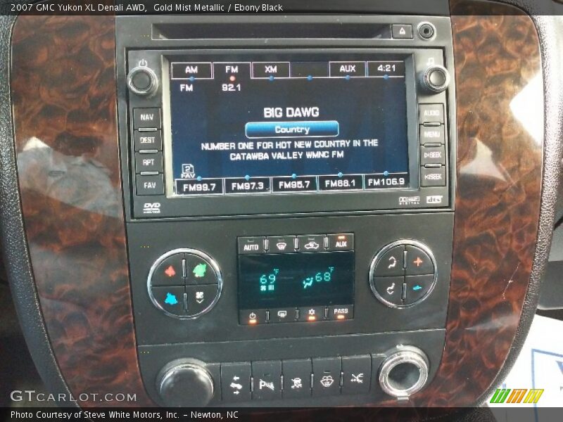 Gold Mist Metallic / Ebony Black 2007 GMC Yukon XL Denali AWD