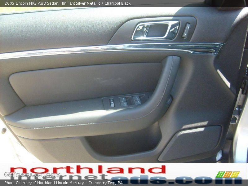Brilliant Silver Metallic / Charcoal Black 2009 Lincoln MKS AWD Sedan