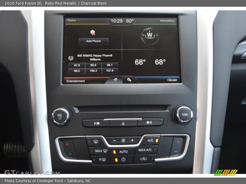Ruby Red Metallic / Charcoal Black 2016 Ford Fusion SE