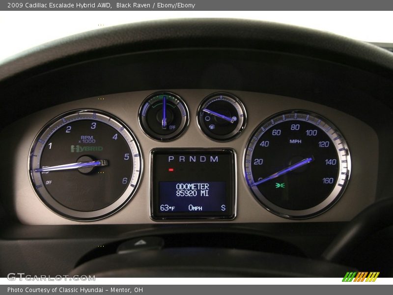 Black Raven / Ebony/Ebony 2009 Cadillac Escalade Hybrid AWD