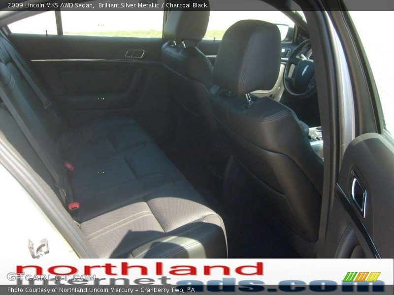 Brilliant Silver Metallic / Charcoal Black 2009 Lincoln MKS AWD Sedan
