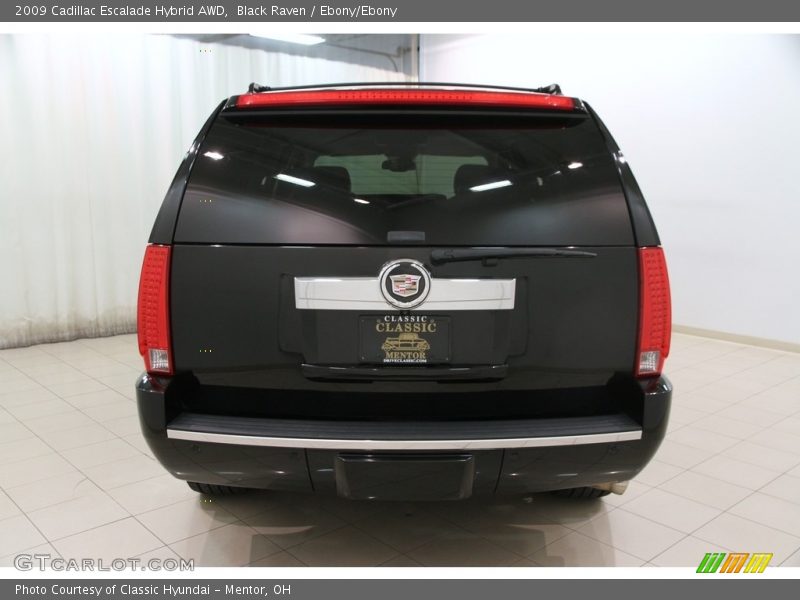 Black Raven / Ebony/Ebony 2009 Cadillac Escalade Hybrid AWD
