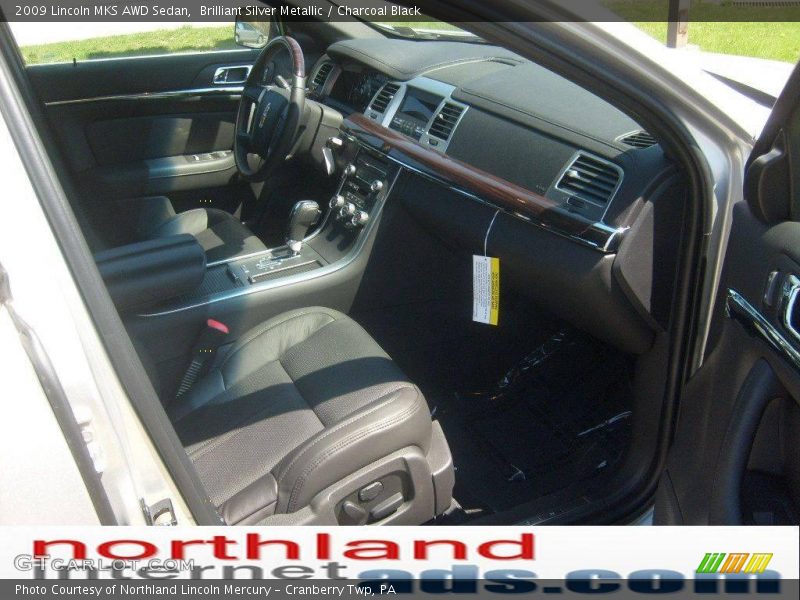 Brilliant Silver Metallic / Charcoal Black 2009 Lincoln MKS AWD Sedan