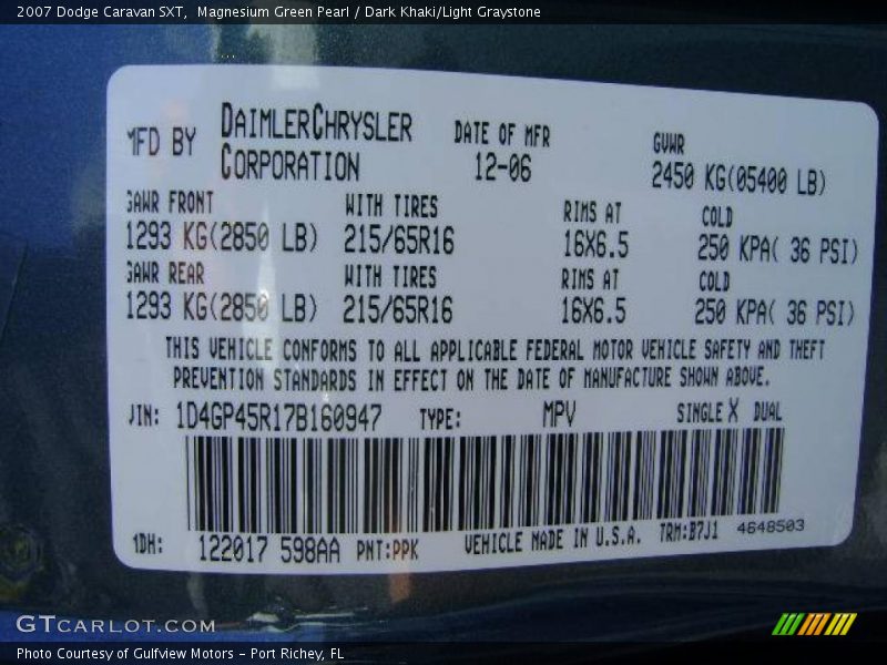 PPK - 2007 Dodge Caravan SXT