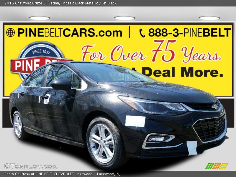 Mosaic Black Metallic / Jet Black 2016 Chevrolet Cruze LT Sedan