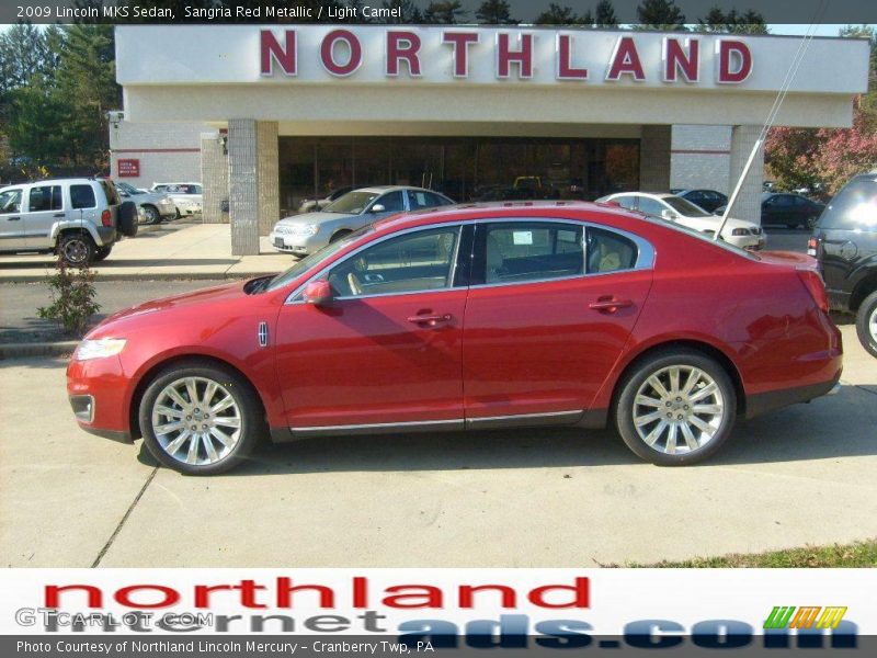 Sangria Red Metallic / Light Camel 2009 Lincoln MKS Sedan