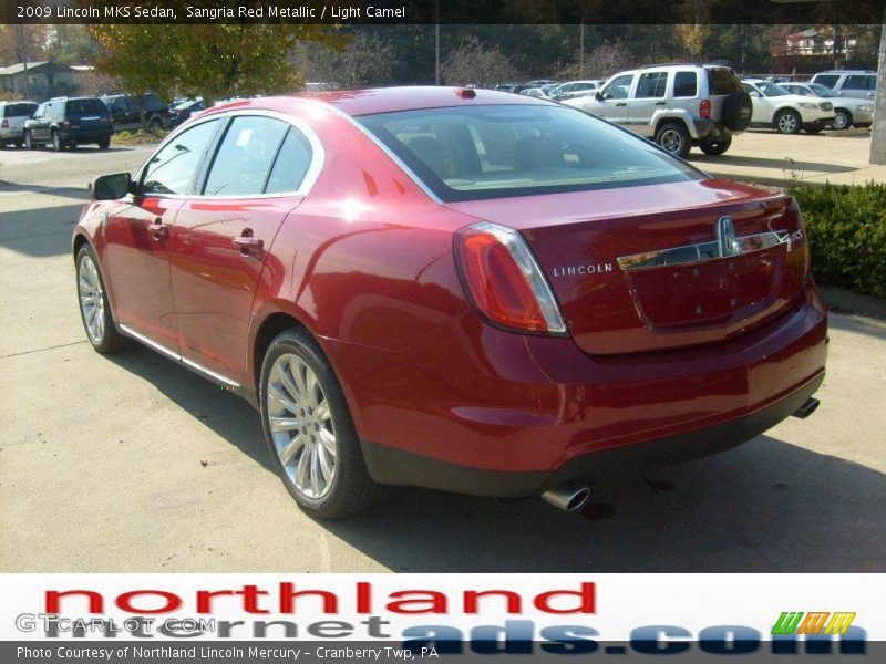 Sangria Red Metallic / Light Camel 2009 Lincoln MKS Sedan