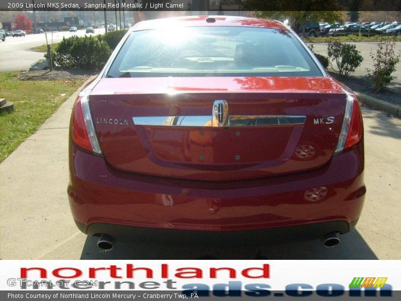 Sangria Red Metallic / Light Camel 2009 Lincoln MKS Sedan