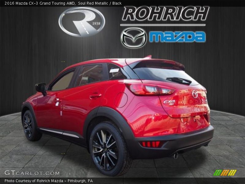 Soul Red Metallic / Black 2016 Mazda CX-3 Grand Touring AWD