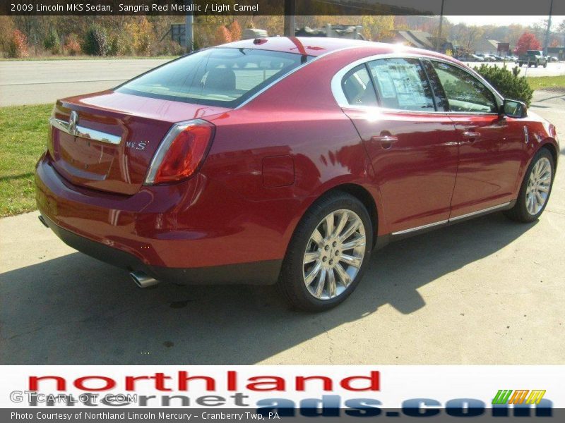 Sangria Red Metallic / Light Camel 2009 Lincoln MKS Sedan