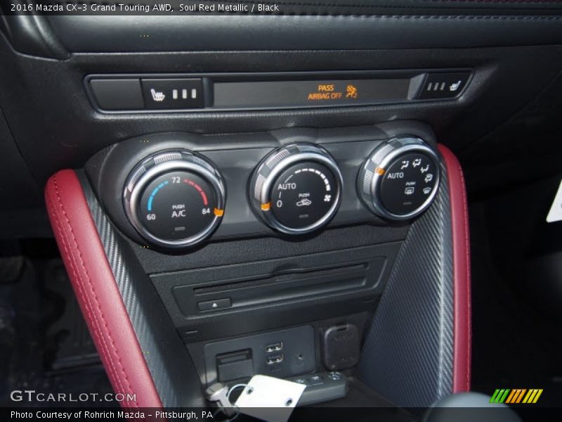 Soul Red Metallic / Black 2016 Mazda CX-3 Grand Touring AWD