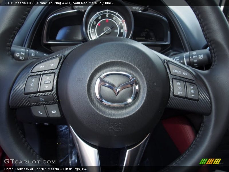 Soul Red Metallic / Black 2016 Mazda CX-3 Grand Touring AWD