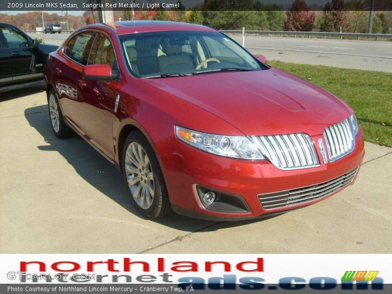 Sangria Red Metallic / Light Camel 2009 Lincoln MKS Sedan