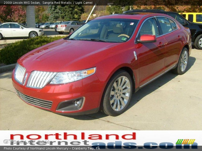 Sangria Red Metallic / Light Camel 2009 Lincoln MKS Sedan