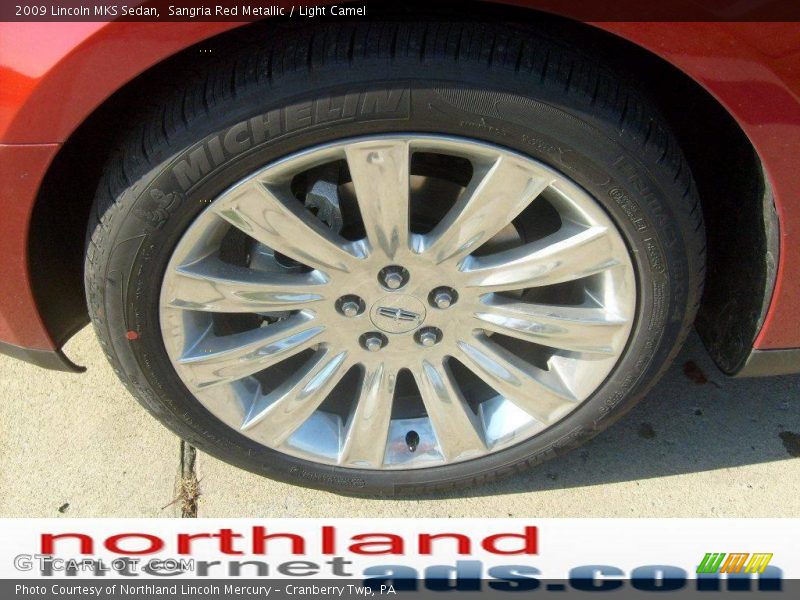 Sangria Red Metallic / Light Camel 2009 Lincoln MKS Sedan