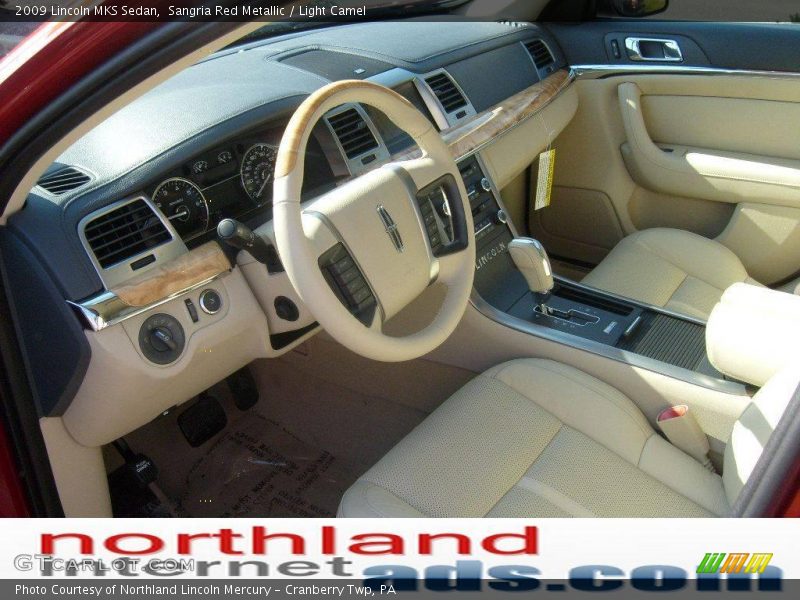 Sangria Red Metallic / Light Camel 2009 Lincoln MKS Sedan
