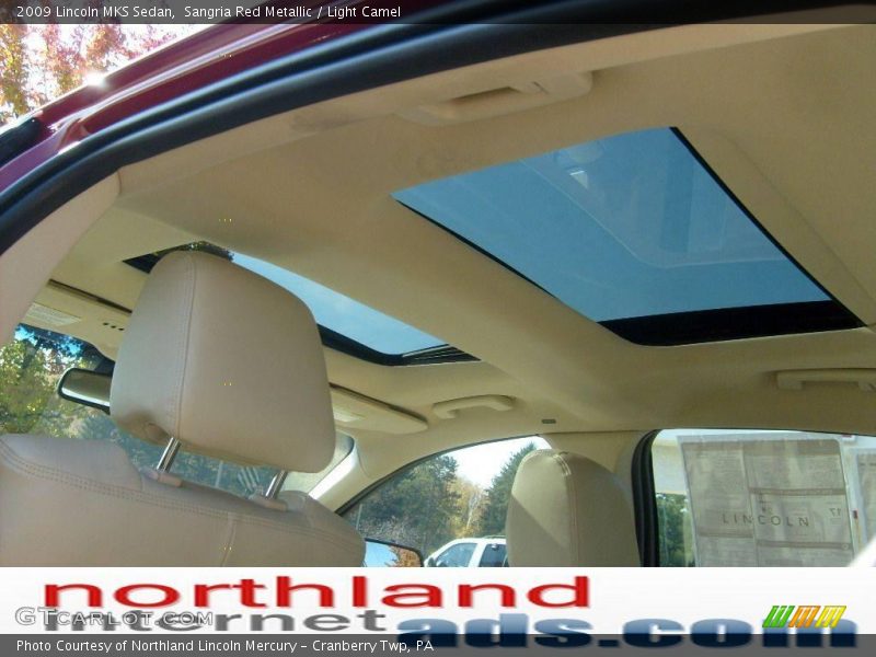 Sangria Red Metallic / Light Camel 2009 Lincoln MKS Sedan