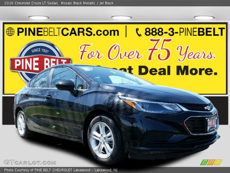 Mosaic Black Metallic / Jet Black 2016 Chevrolet Cruze LT Sedan