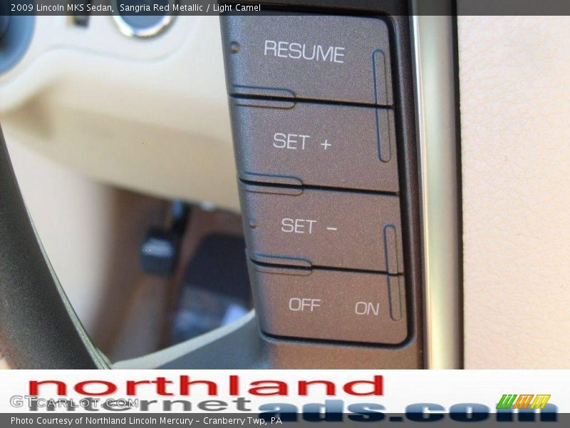 Sangria Red Metallic / Light Camel 2009 Lincoln MKS Sedan