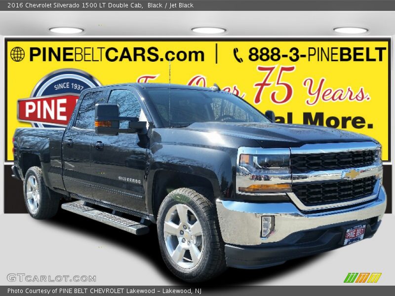 Black / Jet Black 2016 Chevrolet Silverado 1500 LT Double Cab