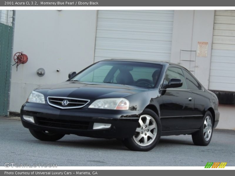 Monterey Blue Pearl / Ebony Black 2001 Acura CL 3.2