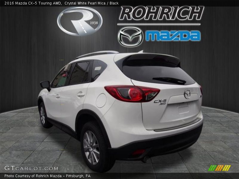 Crystal White Pearl Mica / Black 2016 Mazda CX-5 Touring AWD
