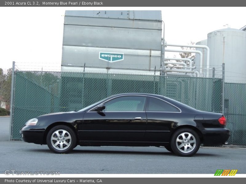 Monterey Blue Pearl / Ebony Black 2001 Acura CL 3.2
