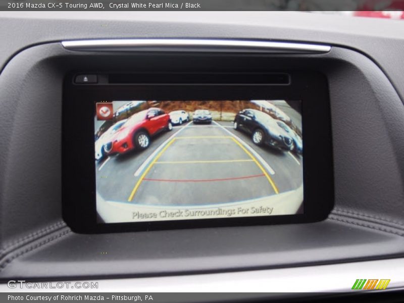 Crystal White Pearl Mica / Black 2016 Mazda CX-5 Touring AWD