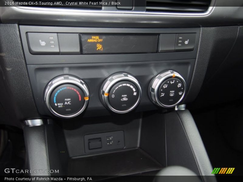 Crystal White Pearl Mica / Black 2016 Mazda CX-5 Touring AWD