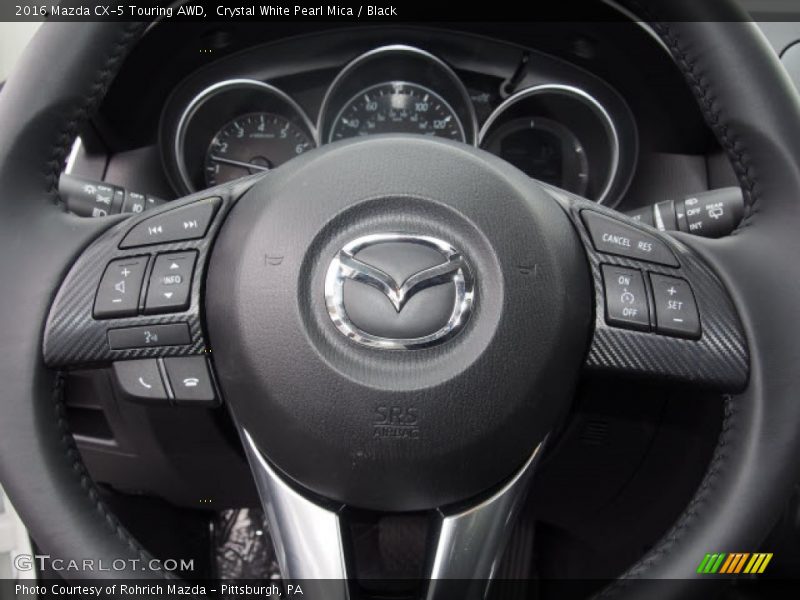 Crystal White Pearl Mica / Black 2016 Mazda CX-5 Touring AWD