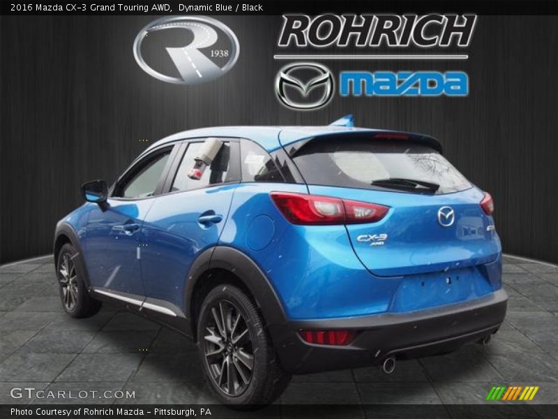 Dynamic Blue / Black 2016 Mazda CX-3 Grand Touring AWD