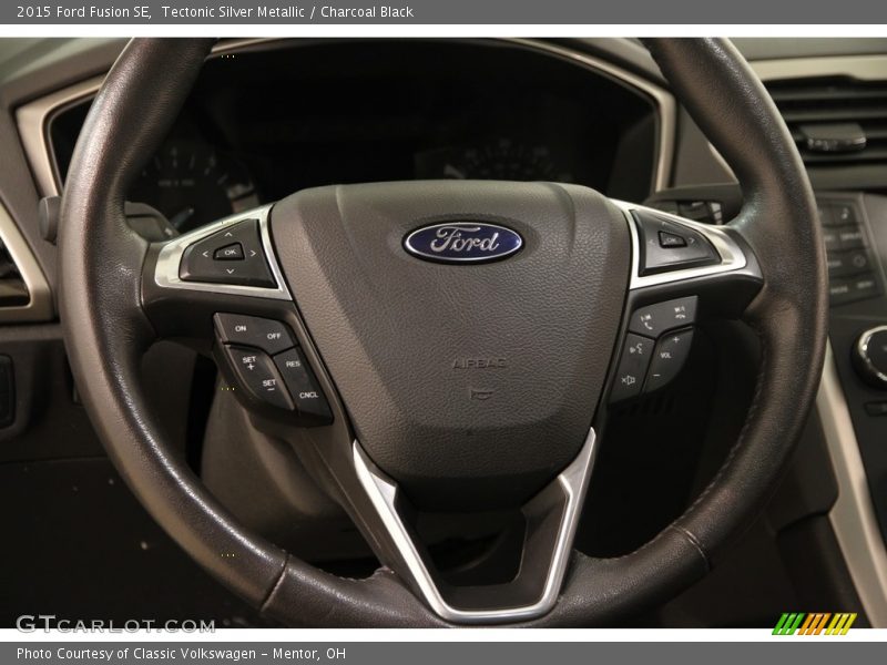 Tectonic Silver Metallic / Charcoal Black 2015 Ford Fusion SE