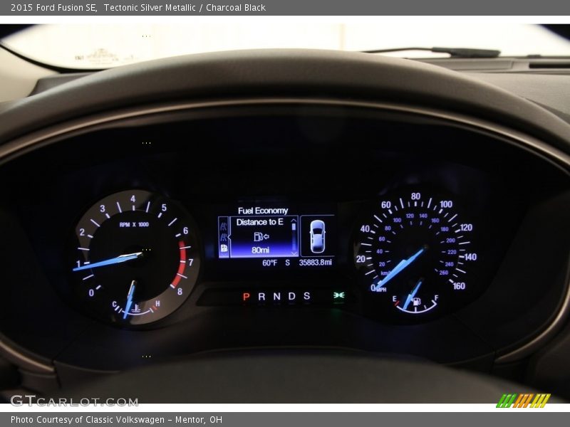 Tectonic Silver Metallic / Charcoal Black 2015 Ford Fusion SE