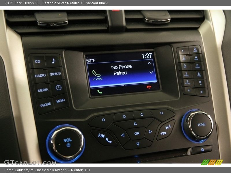 Tectonic Silver Metallic / Charcoal Black 2015 Ford Fusion SE