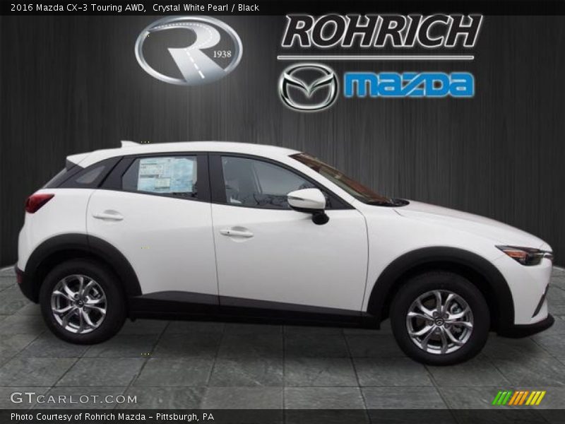 Crystal White Pearl / Black 2016 Mazda CX-3 Touring AWD