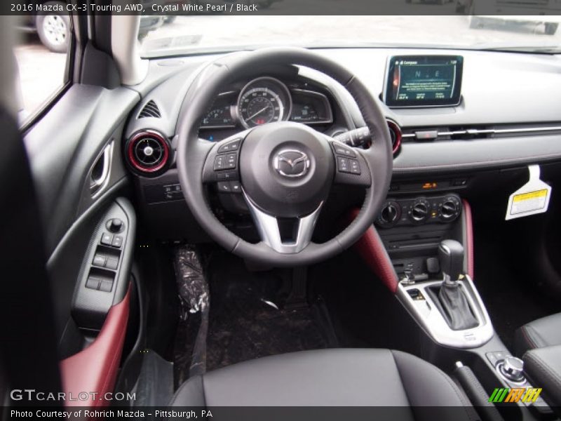 Crystal White Pearl / Black 2016 Mazda CX-3 Touring AWD