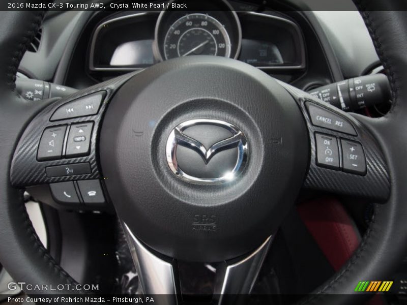 Crystal White Pearl / Black 2016 Mazda CX-3 Touring AWD