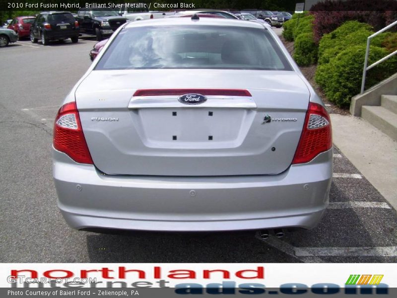 Brilliant Silver Metallic / Charcoal Black 2010 Ford Fusion Hybrid
