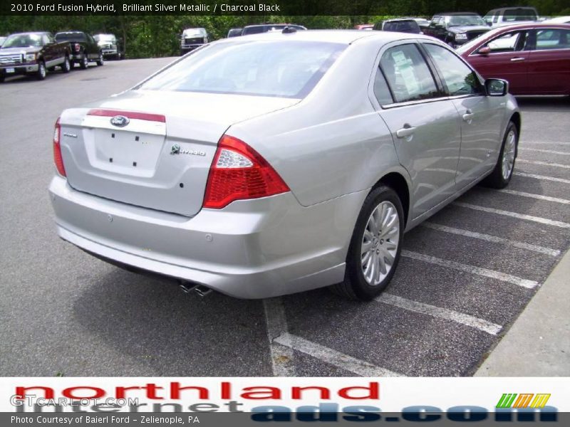 Brilliant Silver Metallic / Charcoal Black 2010 Ford Fusion Hybrid